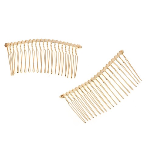 Beadable metal hair combs - metal,