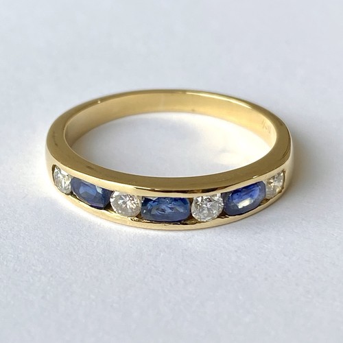 Diamond sapphire 18ct gold - sapphire,