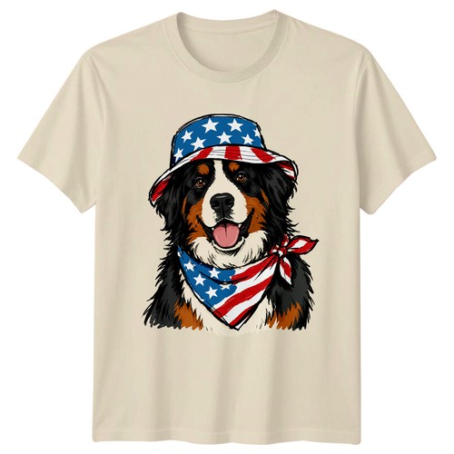 Patriotic bernese mountain dog - bernese,