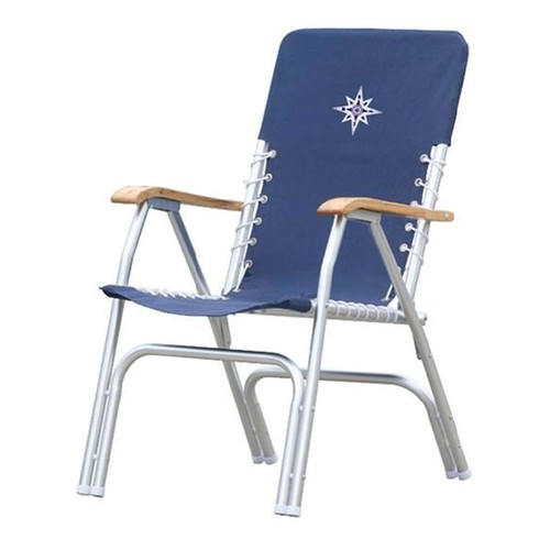 Deck folding chair navy - ,
