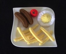 Hand knitted double sausage - double,