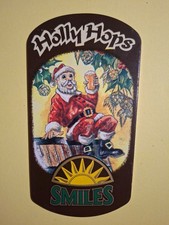 SMILES brewery HOLLY HOPS Christmas real ale beer pump clip badge CLOSED Bristol