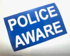 Police Aware Funny Vinyl Decal