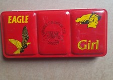 1950s/60s VINTAGE WINSOR & NEWTON WATERCOLOUR METAL PAINT BOX EAGLE GIRL COMICS