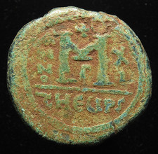 Byzantine Empire Maurice Tiberius (582-602) AE follis, Antioch regnal year 11