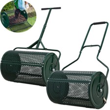 Compost Peat Spreader Roller Garden Fertiliser Outdoor Feed Grass Manure Feader