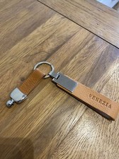 ETTINGER LONDON TAN LEATHER BRIDLE SAVOY KEYRING