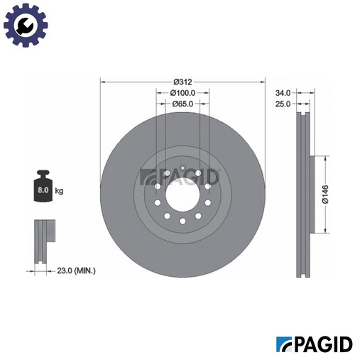 Brake disc 53971nhc for - 2x,
