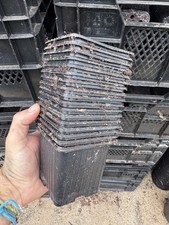 400X BLACK 9CM SQUARE PLANT POTS FROM MAJOR ONLINE NURSERY - USED ONCE
