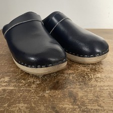 Simson Leather Clogs 39 Blue Wood Orthopaedic UK 6