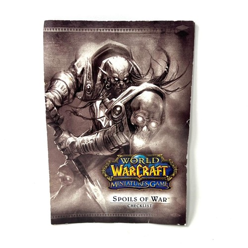Spoils war checklist - spoils, of