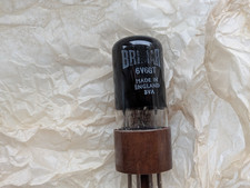 Brimar 6V6GT Brown base black glass Valve Tube UK #F5  (possible NOS unsure)