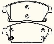 Brake Pad Front Axle To Fit Cadillac ATS 13->, Chevrolet Cruze 09->, Orlando 11-