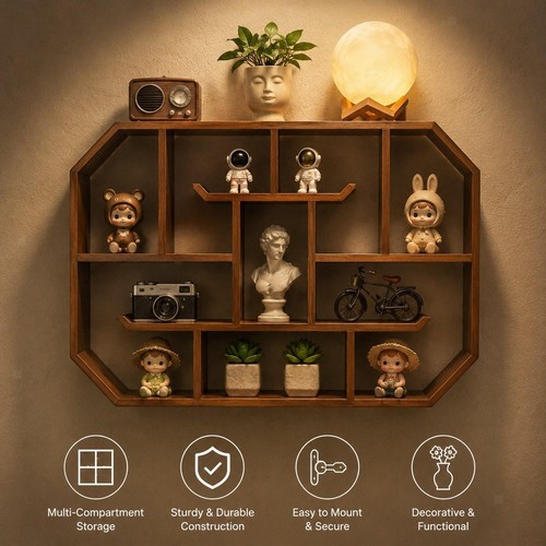 Wall mounted display shelf - mounted,