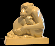 Art Deco Group of 2 Monkey