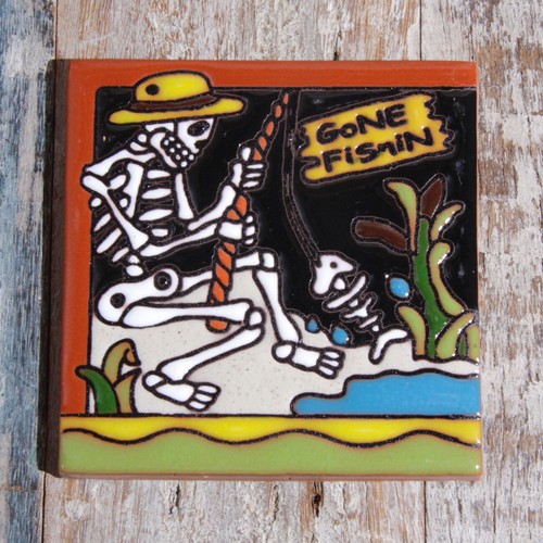 Mexican relief tile - mexican, 10.5x10.5
