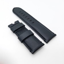 24mm Black Calf Leather