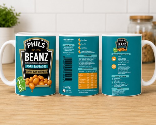 Personalised beans sausage - &,
