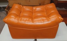 VINTAGE 1970'S VINYL FOOTSTOOL
