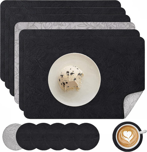 Faux leather placemats and - placemats,