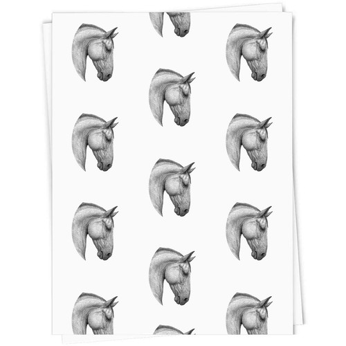 Horse portrait gift wrap - gift, /