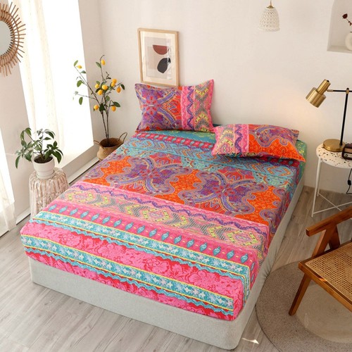 Mandala bohemia fitted sheet - mandala,