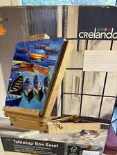 Crelando Table Top Wooden Easel with Handle. Used.