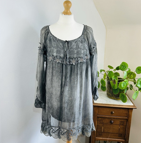 Made italy silk - tunic, top