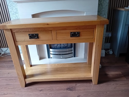 Solid oak console - oak, with