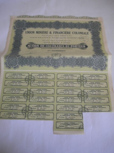 Vintage share certificate