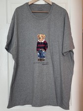Ralph Lauren POLO Bear Grey Short Sleeve T-Shirt   Size: Men’s  2XL  (RL29)