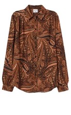 Richard Allen H&M Blouse UK 14 EU 42 Paisley Brown Multi autumnal 
