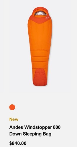 Rab andes 10f - sleeping, bag