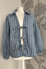 Per Una M&S Blue Denim Striped