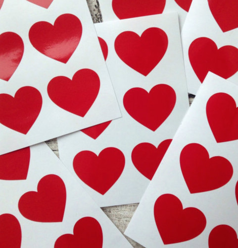 250 heart shape vinyl - x,