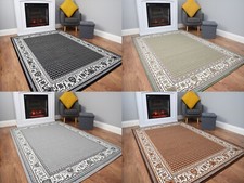 Modern bordered rug living - rug,