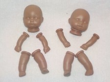 2 Black Porcelain Baby Doll