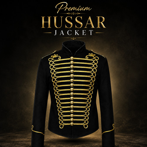 Men military hussar jacket - hussar,