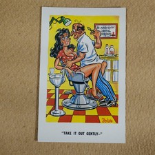 Original Vintage Postcard Rude