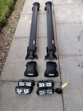 Thule WingBar Edge Black Aluminium Roof For BMW 3 Series G20 & Thule Bike Rack.