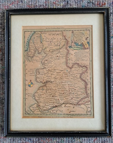 Antique engraved map - engraved,