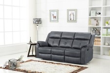 CHARCOAL GREY Fabric 3 Seater