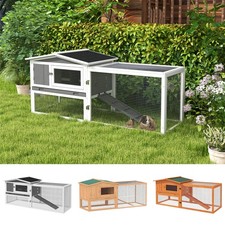 PawHut Wooden Rabbit Hutch