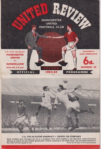 Football programme man utd - football, v