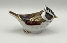 Royal Crown Derby Paperweight Collectors Guild Crested Tit Gold Stopper Orig Box