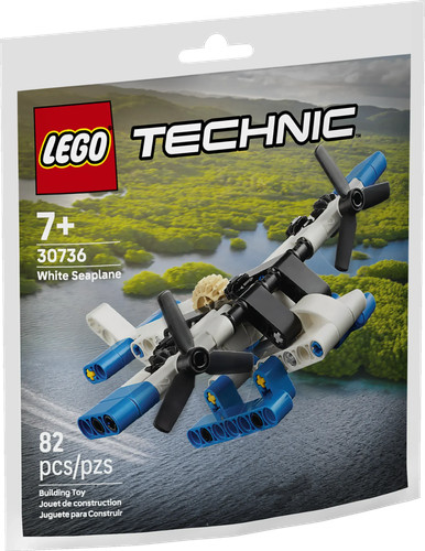 Lego technic white seaplane - technic,