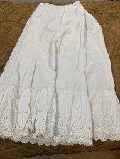 Vintage White Cotton Petticoat