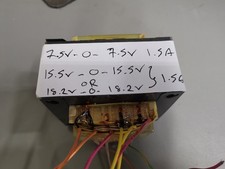 AC Mains Transformer 240v AC In 7.5v x 2 15.5v x 2 Out 1.5A