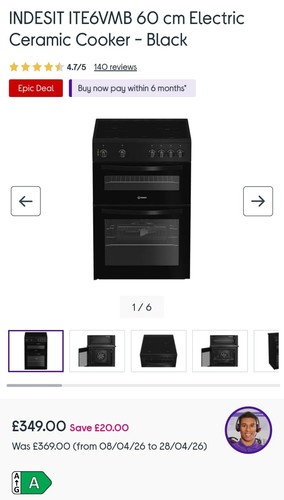 Indesit ite6vmb electric - ite6vmb,