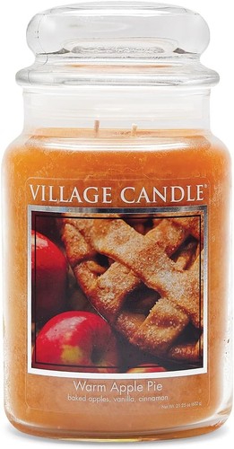 Village candle warm apple pie - village,